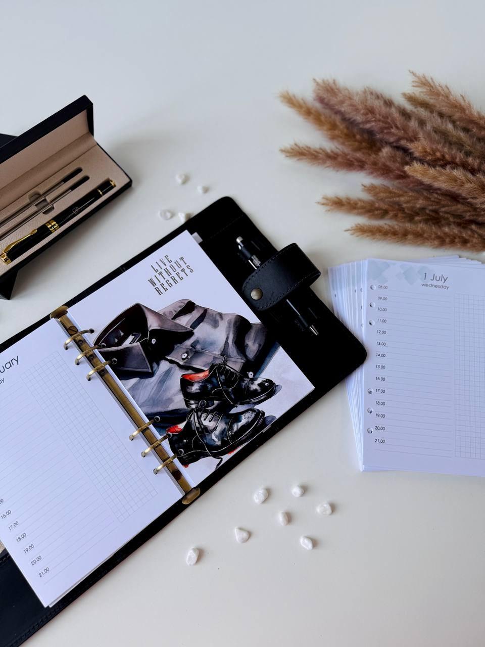 All-in-One Planning System: Daily Planner, Budget & Schedule Inserts. Dated 2026 planner. Gift for him. Gift for boss. Gift for father.