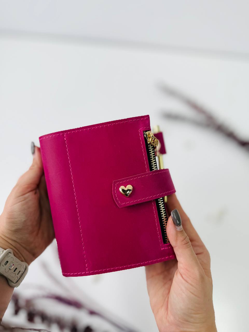 Leather mini notebook cover A7 binder,Planner A7 binder personal passport size, leather planner, planner binder 2 rings, diary for work.