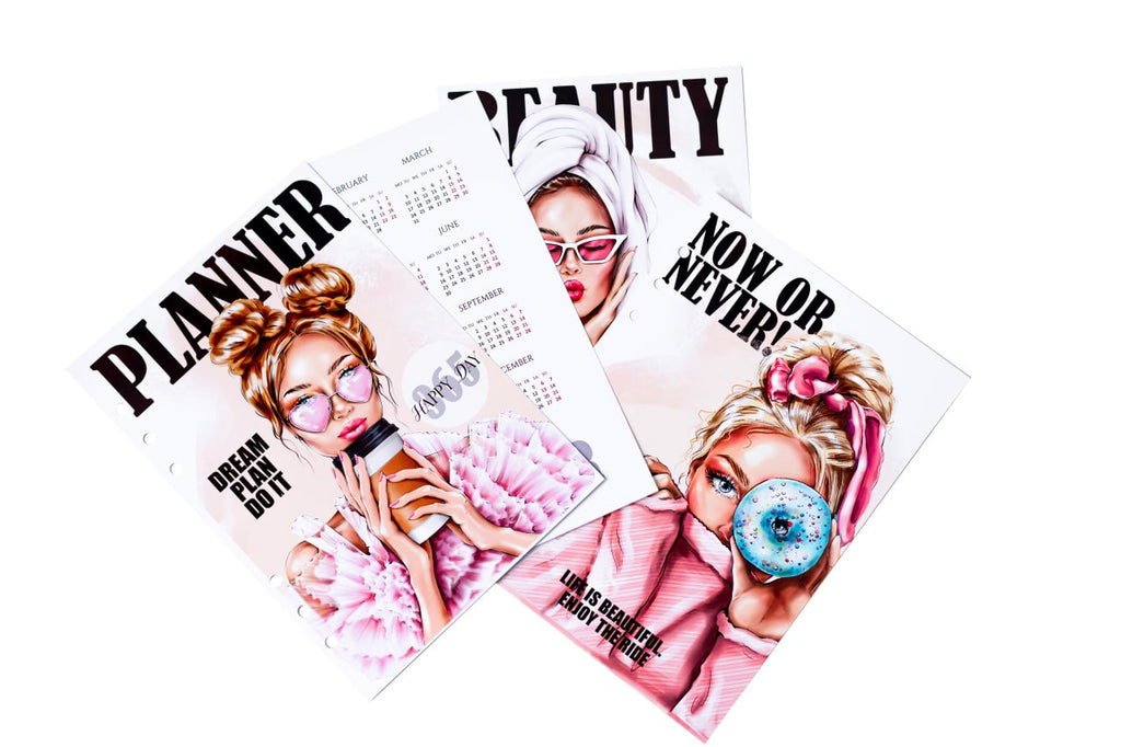 Cyprus, Limassol. RARE holographic pink leather notebook cover A5.