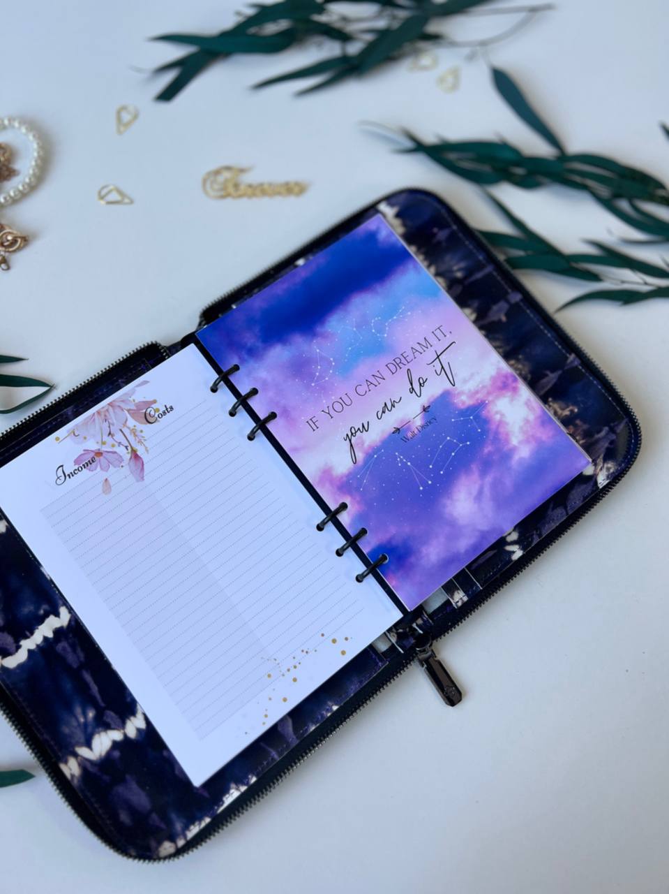 Rare limited edition Leather zipper notebook A5. Natural Leather Planner A5, Leather template, A5 ring binder,Binder a5,Leather wallet template.