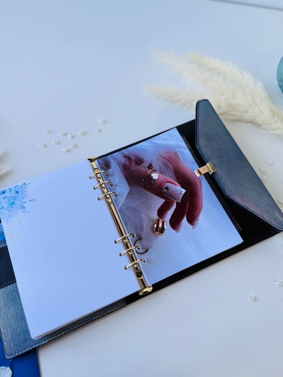 Hard leather cover A5 big binder.