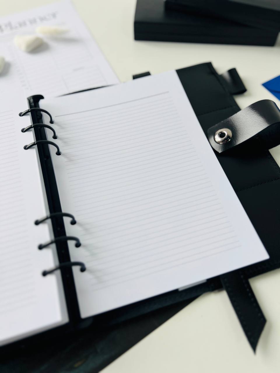 Leather classic notebook cover A5 with binder 6 rings, Leather template, A5 ring binder, Leather wallet template,Binder wallet.