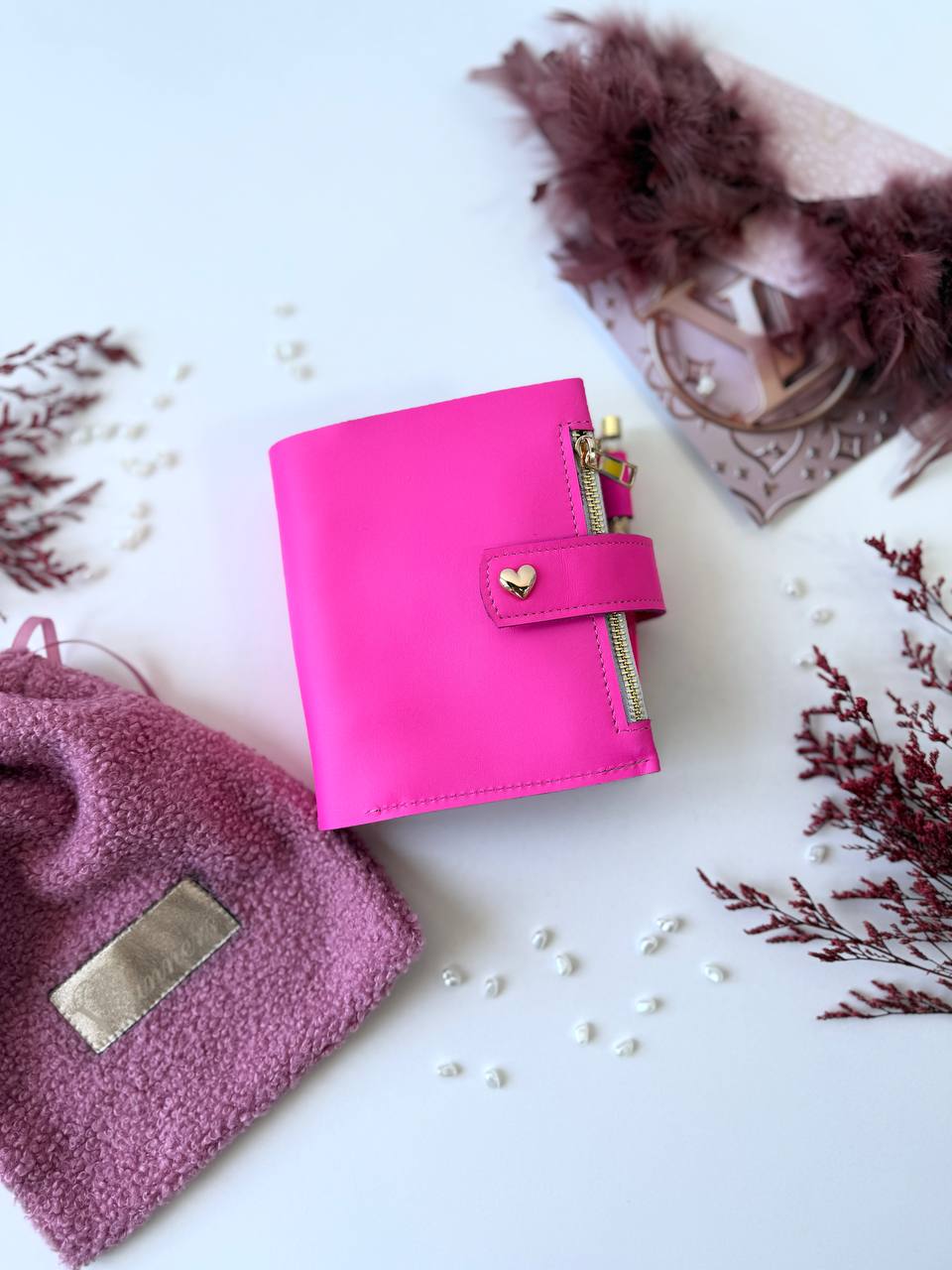 Leather mini planner A7, mini dated 2026 planner,personal size, study stationery, passport size notebook, leather wallet binder planner daily.