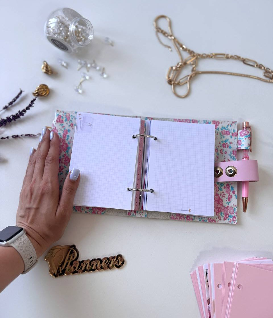 Leather mini notebook cover A7 binder,Planner A7 binder personal passport size, leather planner, planner binder 2 rings, diary for work.