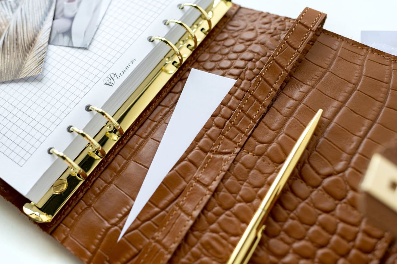 Cyprus, Limassol. Elegant A5 Brown Leather Notebook Cover