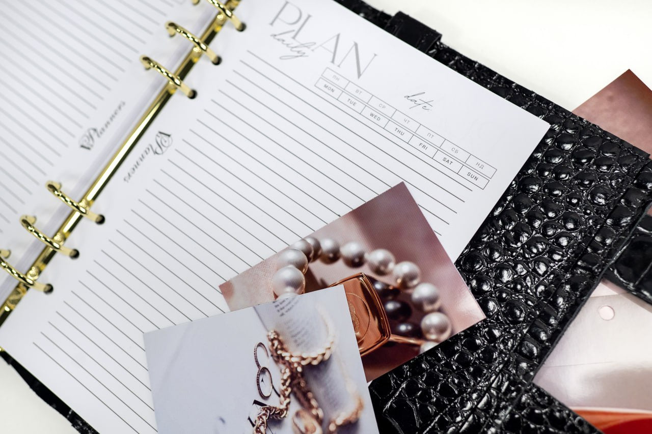 Cyprus, Limassol. Black croco leather notebook cover A5 for documents A4 and A5 format.