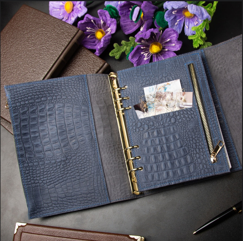 Cyprus, Limassol. Rare blue 3d leather notebook cover A5.