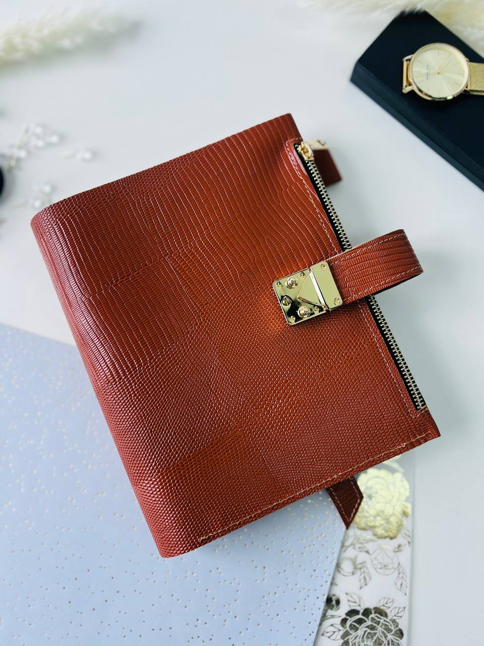 Cyprus, Limassol. Natural Italian Leather Planner A5, Ringbuch a5, Leather template, A5 ring binder,Binder a5,Leather wallet template,Binder wallet.