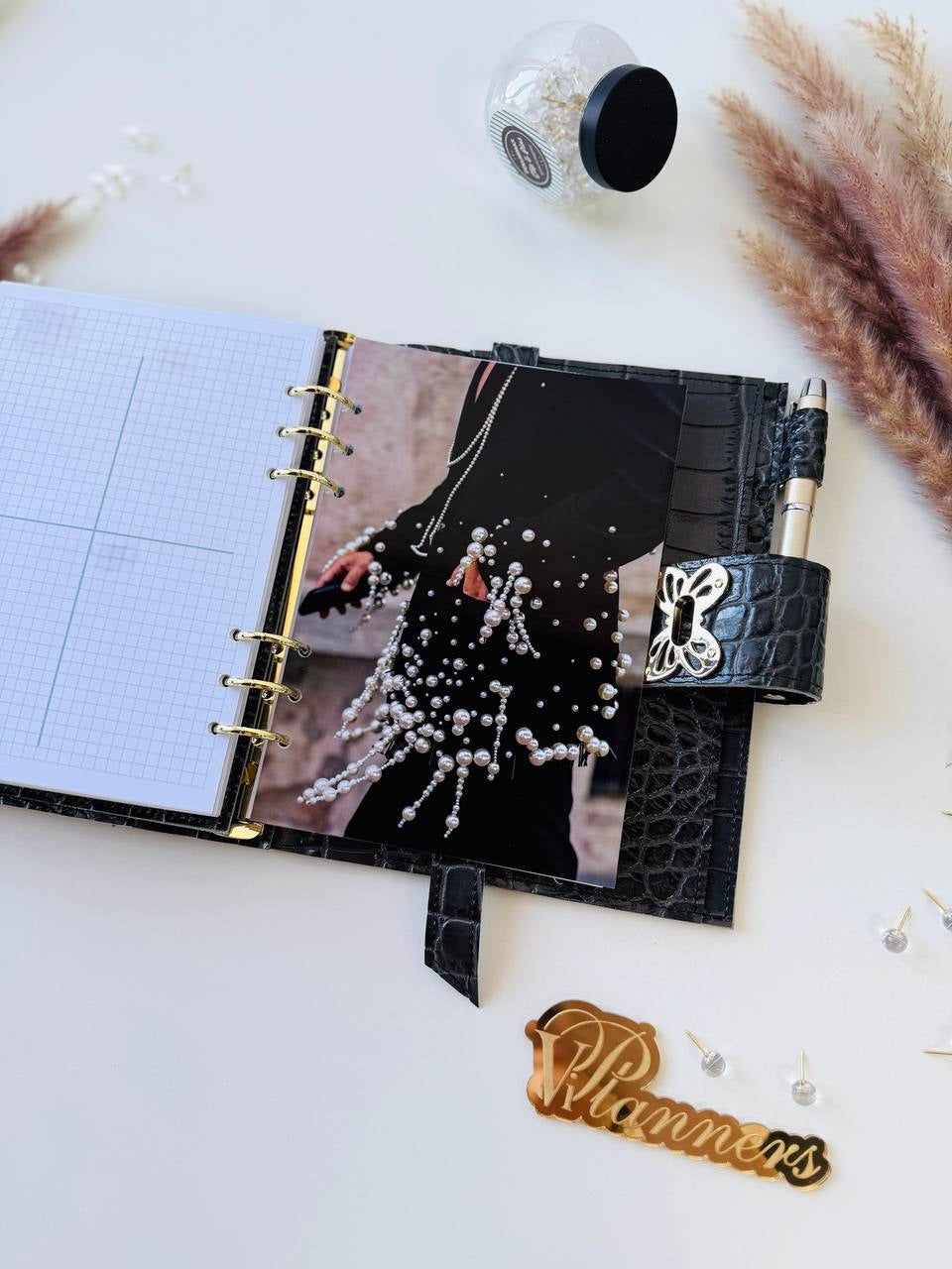 Grey leather notebook cover A5 for documents A4 and A5 format.