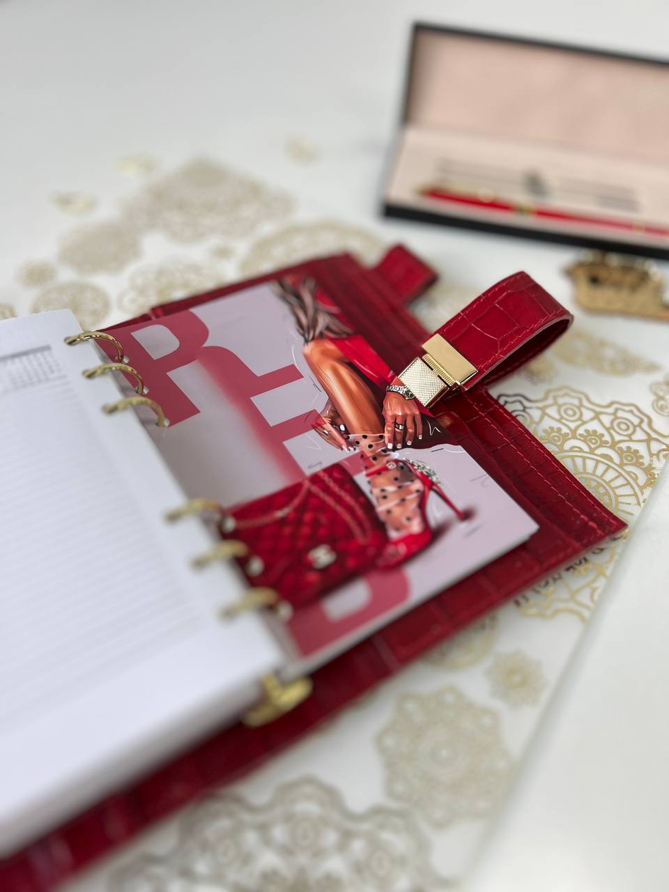 A6 NEW SIZE leather double planner cover binder 6 rings binder, dated planner, leather planner, gift for her, medium size planner.