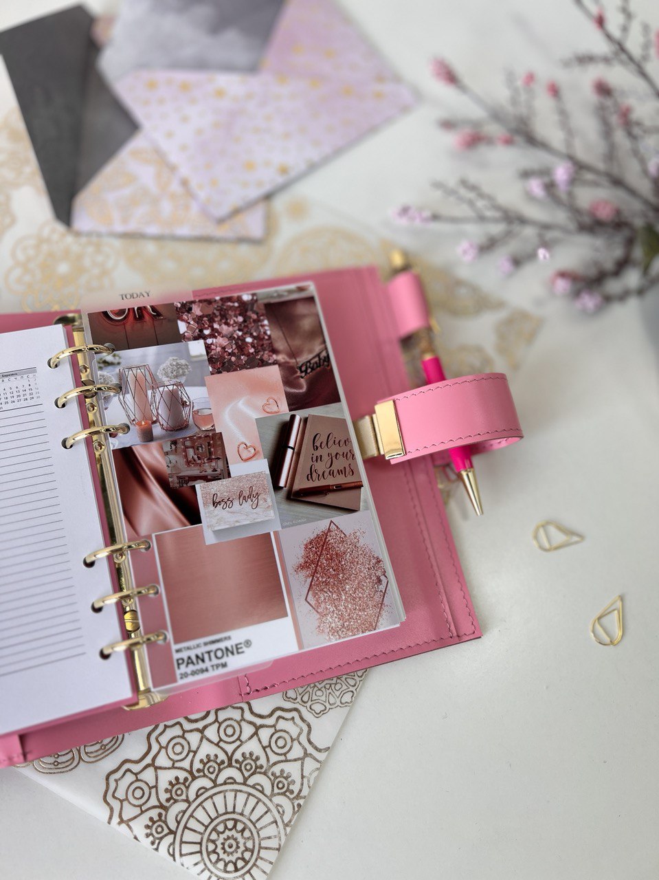 A6 NEW SIZE leather double planner cover binder 6 rings binder, dated planner, leather planner, gift for her, medium size planner. Dated 2026.