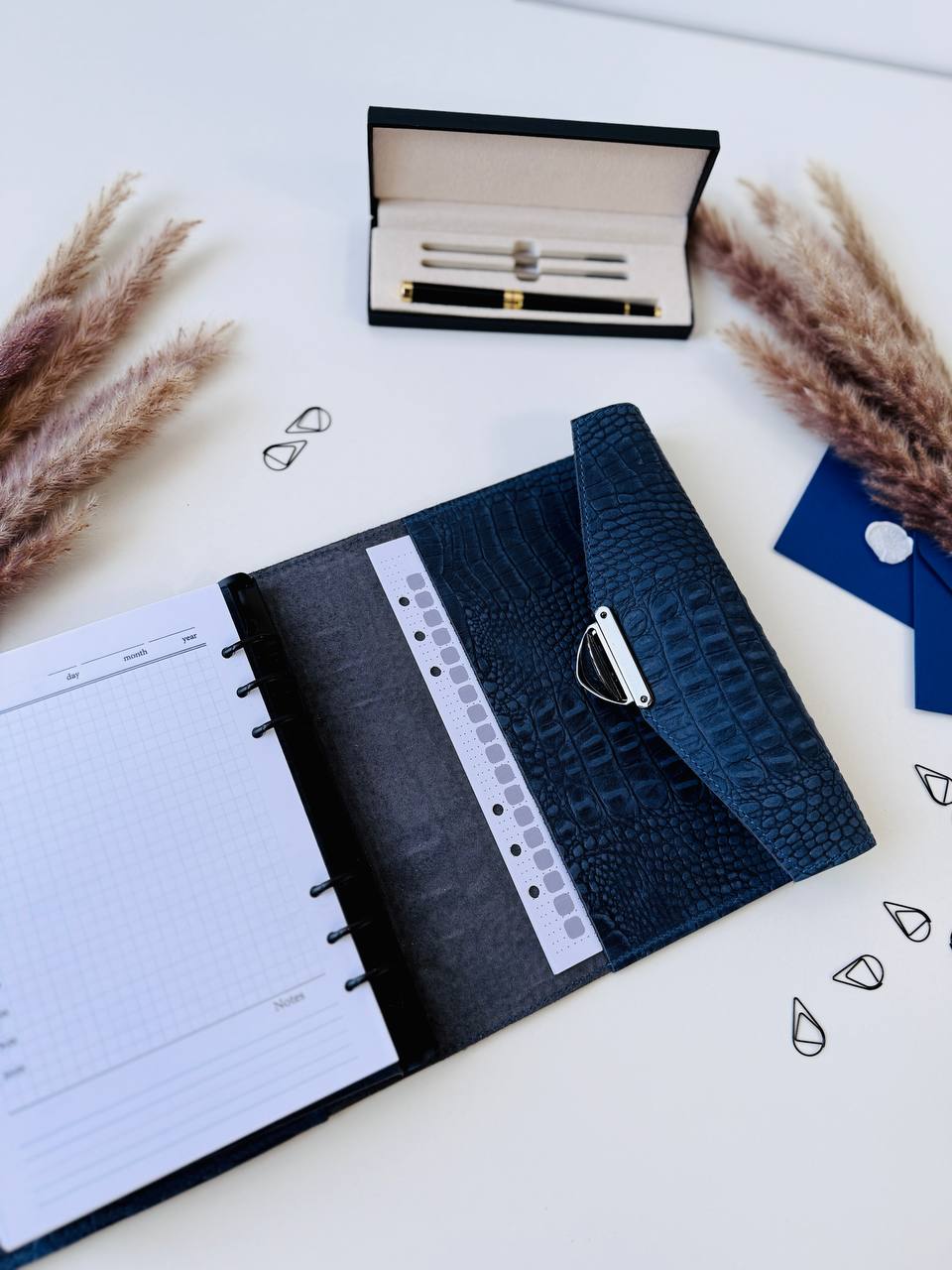 Cyprus, Limassol. Rare blue 3d leather notebook cover A5.