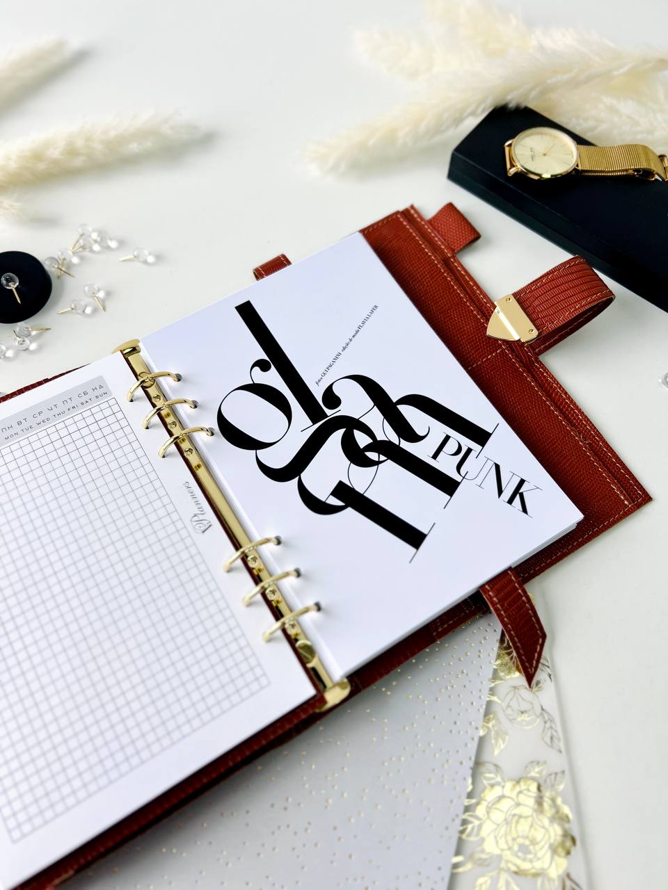 Cyprus, Limassol. Natural Italian Leather Planner A5, Ringbuch a5, Leather template, A5 ring binder,Binder a5,Leather wallet template,Binder wallet.