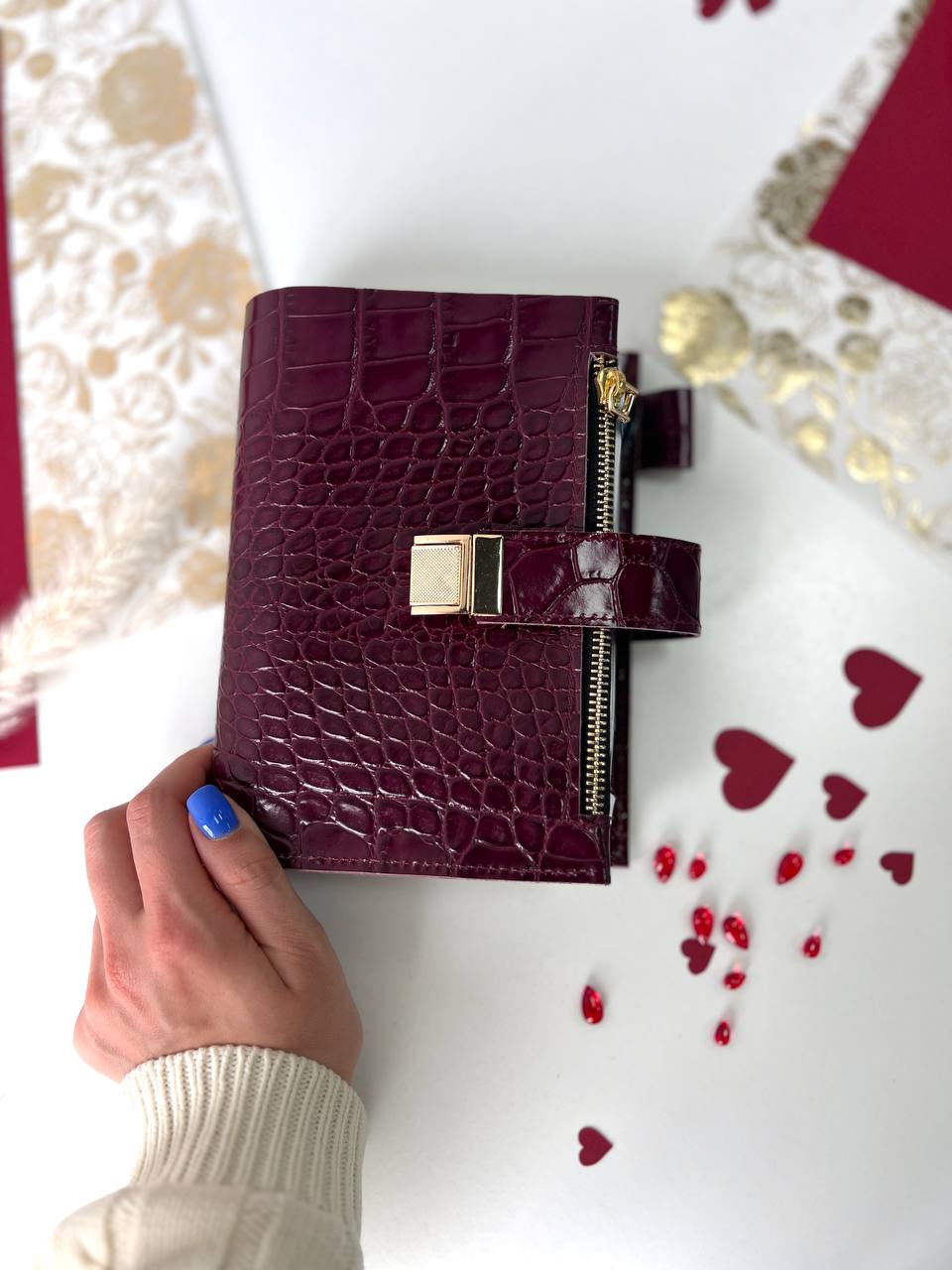 A6 NEW SIZE leather double planner cover binder 6 rings binder, dated planner, leather planner, gift for her, medium size planner.