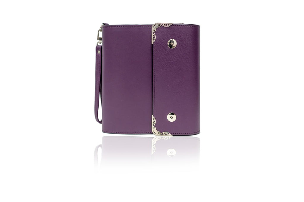 Violet Natural Italian Leather Planner A5, gift for her, perfect planner, Ring Planner Agenda A5 Six Ring Planner and Ring Personal Planner.