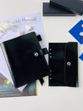 Leather classic notebook cover A5 with binder 6 rings, Leather template, A5 ring binder, Leather wallet template,Binder wallet.