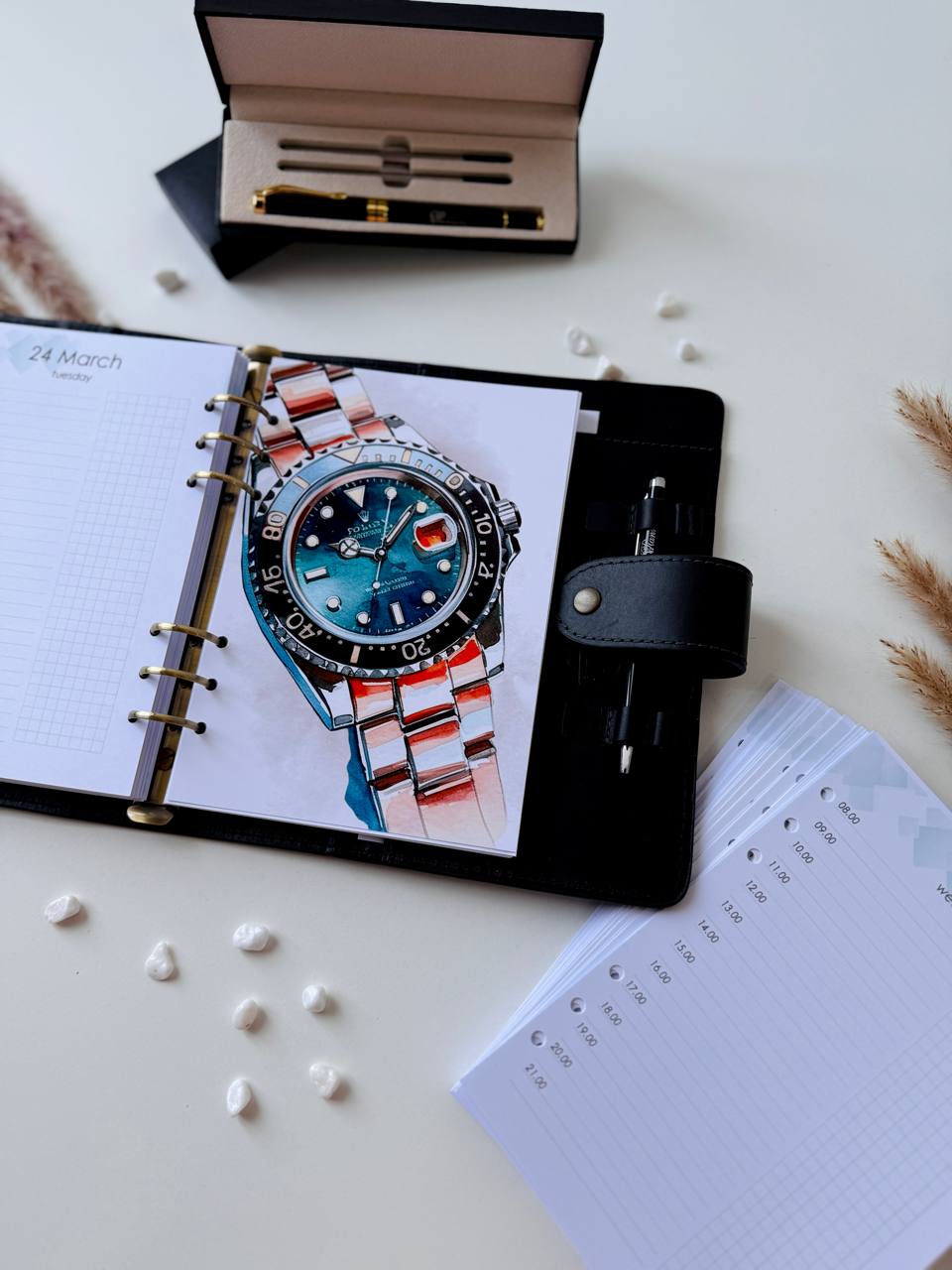 All-in-One Planning System: Daily Planner, Budget & Schedule Inserts. Dated 2026 planner. Gift for him. Gift for boss. Gift for father.