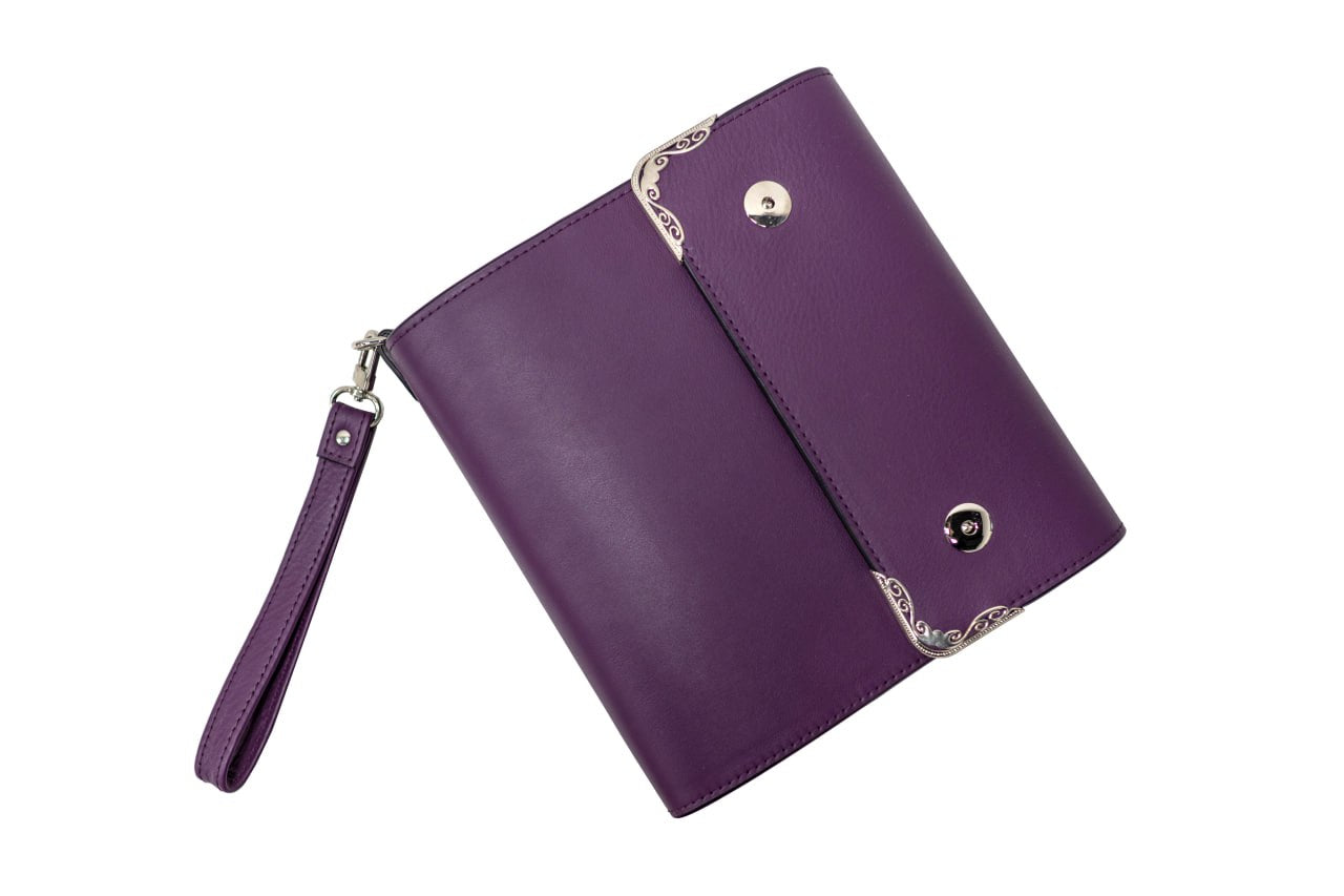 Violet Natural Italian Leather Planner A5, gift for her, perfect planner, Ring Planner Agenda A5 Six Ring Planner and Ring Personal Planner.