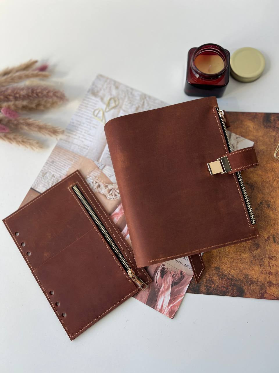 Leather Planner notebook cover A5, Leather Bullet Journal,Leather Sketchbook,Executive Leather Planner,Handmade Leather crazy horse.