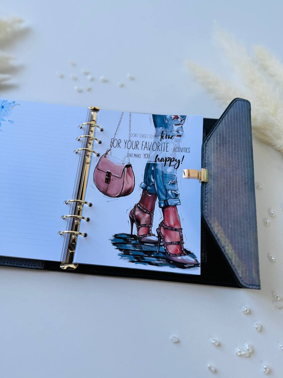 Hard leather cover A5 big binder.